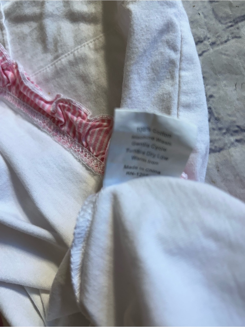 THE ROYAL STANDARD COLLECTION WHITE AND PINK SHORT PJ SET 100% COTTON SIZE SMALL - Picture 7 of 10